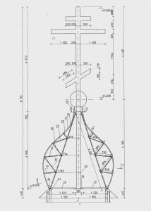 Рабочий чертеж Креста и центральной главки
